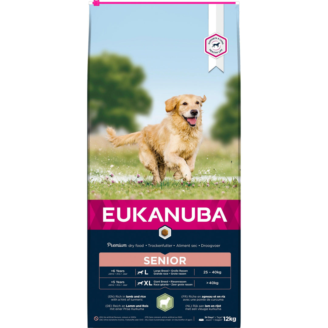Eukanuba Senior Large Breed Lamb & Rice WITH A HINT OF TURMERIC, 12kg