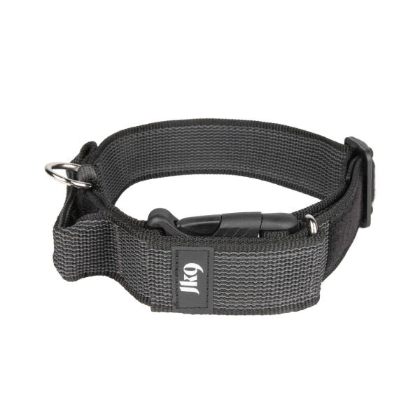 Julius-K9 Color & Grey Collar With Closable Handle 40mm Black