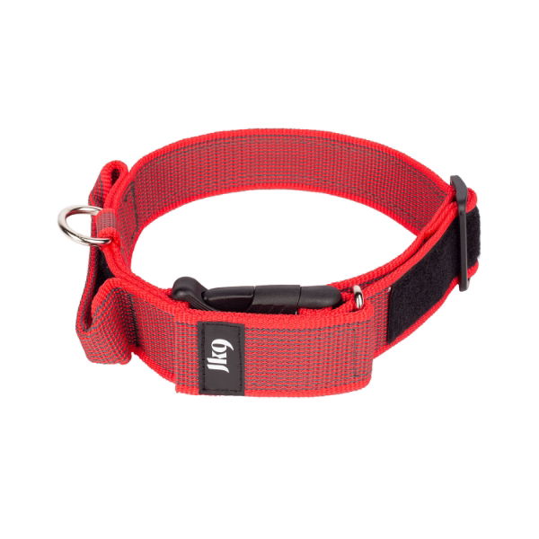 Julius-K9 Color & Grey Collar With Closable Handle 40mm Red