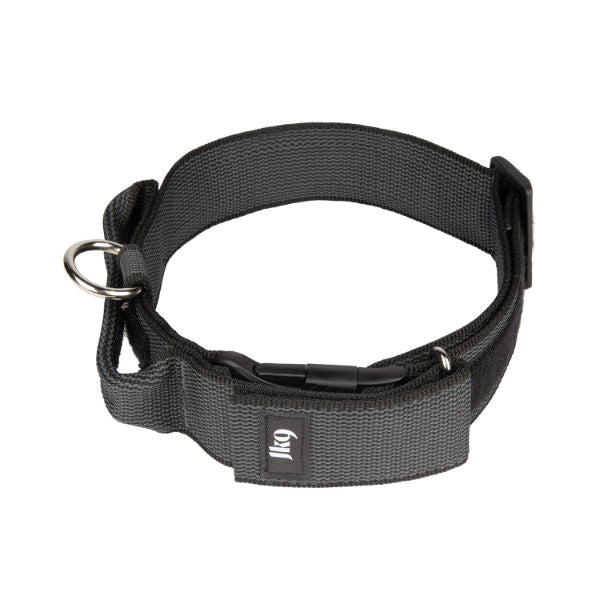 Julius-K9  Color & Grey Collar With Closable Handle & Safety Lock Variable Patches 50mm Black
