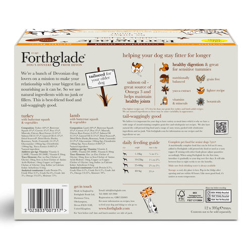 Forthglade Complete Senior Grain Free Variety Case 12pk, 395g