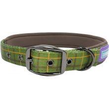 Hemm &amp; Boo Check Collar Green Medium - 3/4X14-18" - Ormskirk Pets