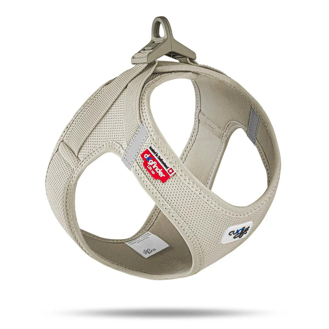 Curli Vest Dog Harness Clasp Air-Mesh Light Tan