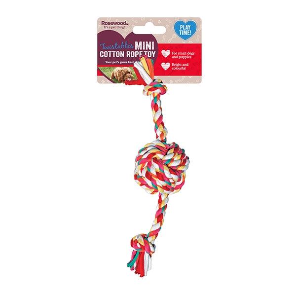Rosewood Small cotton rope ball tug