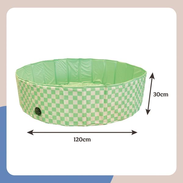 Rosewood Green Checkered Paddling Pool Medium, 120Cm