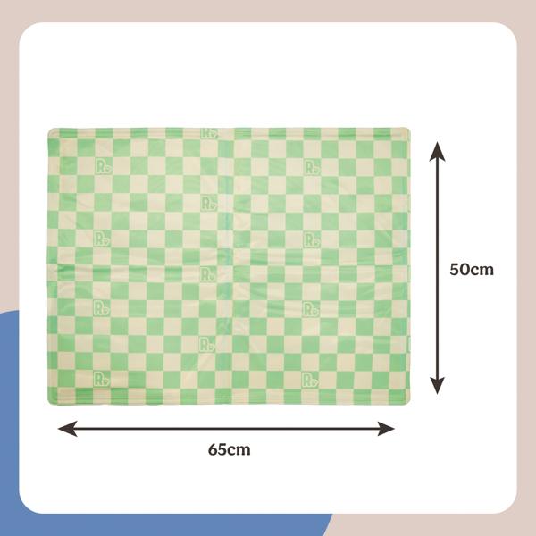 Rosewood Green Checkered Cool Mat Medium, 65 X 50Cm
