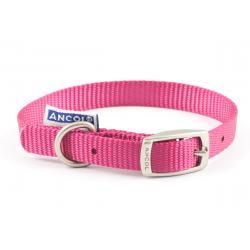 Ancol Nylon Dog Collar Raspberry 26-31cm size 2