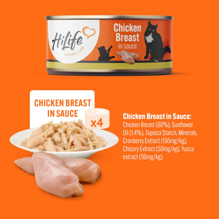 Hi Life Cat Chicken Recipes in Sauce Can 12x70g