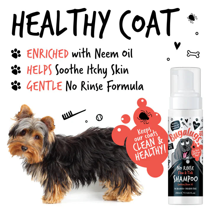 Bugalugs No Rinse Flea & Tick Shampoo 200ml
