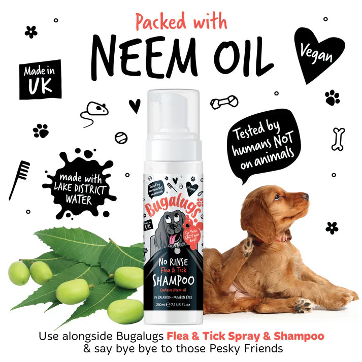 Bugalugs No Rinse Flea & Tick Shampoo 200ml