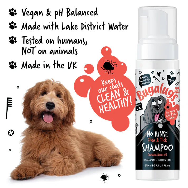 Bugalugs No Rinse Flea & Tick Shampoo 200ml