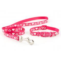 Ancol Small Bite Nylon Collar Set Raspberry 20-30cm