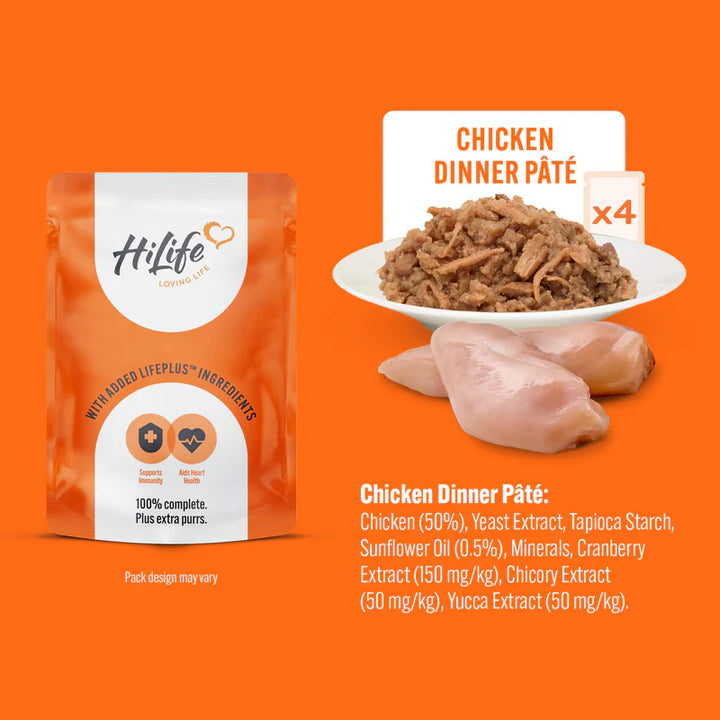 Hi Life Pouches Cat Chicken Pate Recipes 8x70g