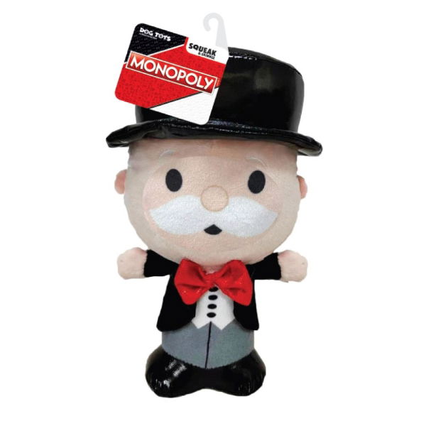 Hasbro Monopoly Mr. Money Bags Squeak and Crinkle Plush 7in