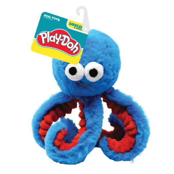 Hasbro Play-Doh Squeak and Crinkle Small Octopus 6.5in