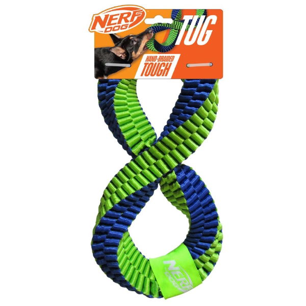 Nerf Dog Nylon Square Braided Twisted Infinity Tug 12in