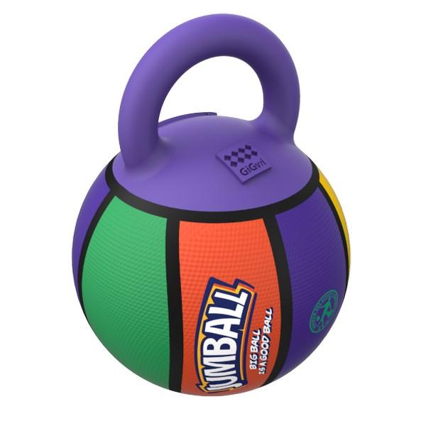 GiGwi Jumball Basketball Ball with Rubber Handle Multi
