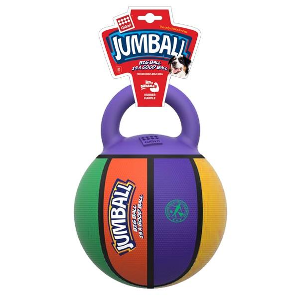 GiGwi Jumball Basketball Ball with Rubber Handle Multi