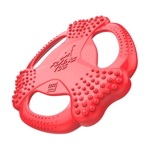 GiGwi TPR Bone Flying Tug Red