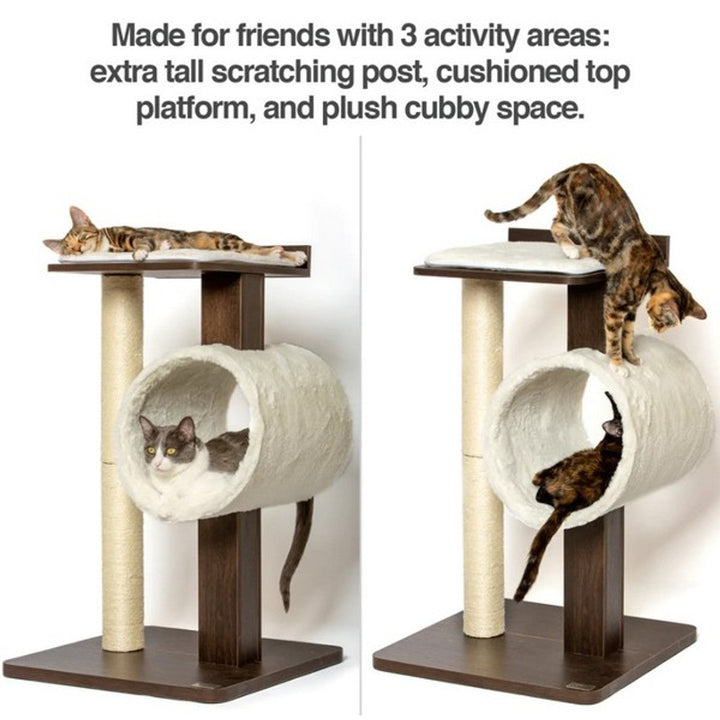 PetFusion Modern Cat Tree House & Tall Scratching Post 84cm