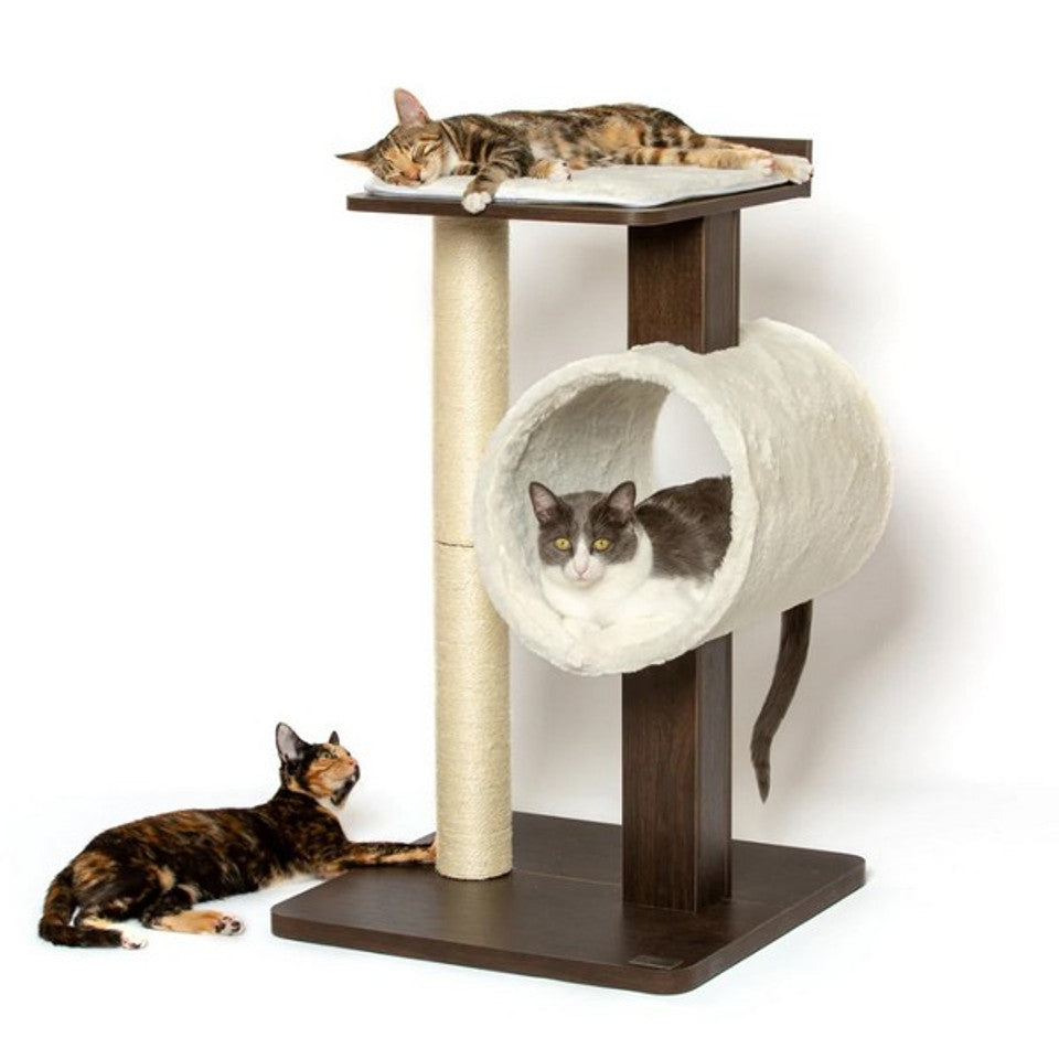 PetFusion Modern Cat Tree House & Tall Scratching Post 84cm