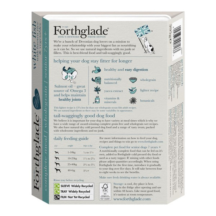 Forthglade 7+ Senior Dog Complete Meal Wholegrain Fish & Rice 18 X 395g