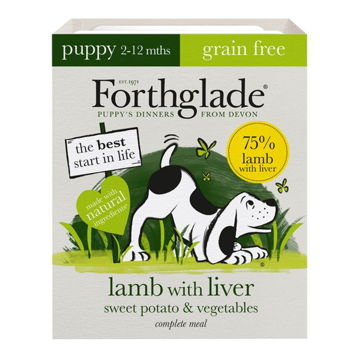 Forthglade 2-12 Months Puppy Complete Meal grain Free Lamb & Liver 18 X 395g