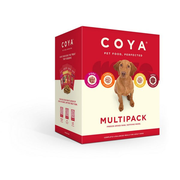 Coya Freeze Dried Adult Dog Food Multipack 12 x 150g