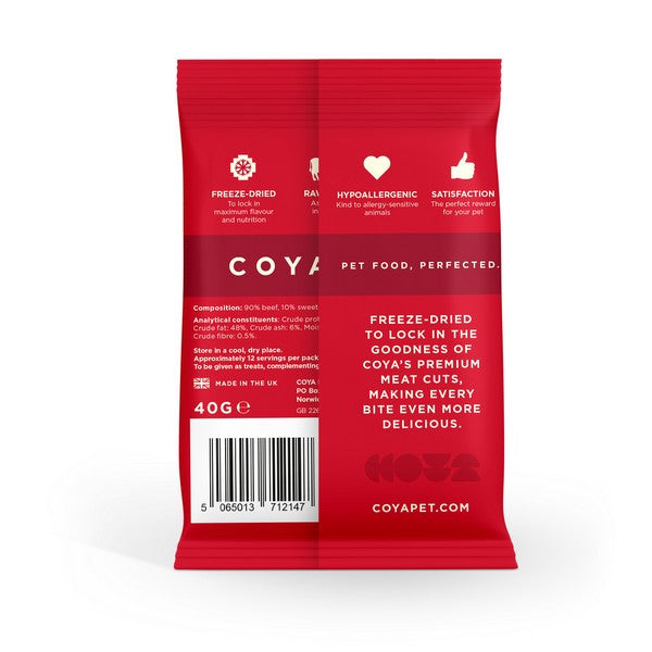 Coya Freeze Dried Adult Dog Treats Beef 40g