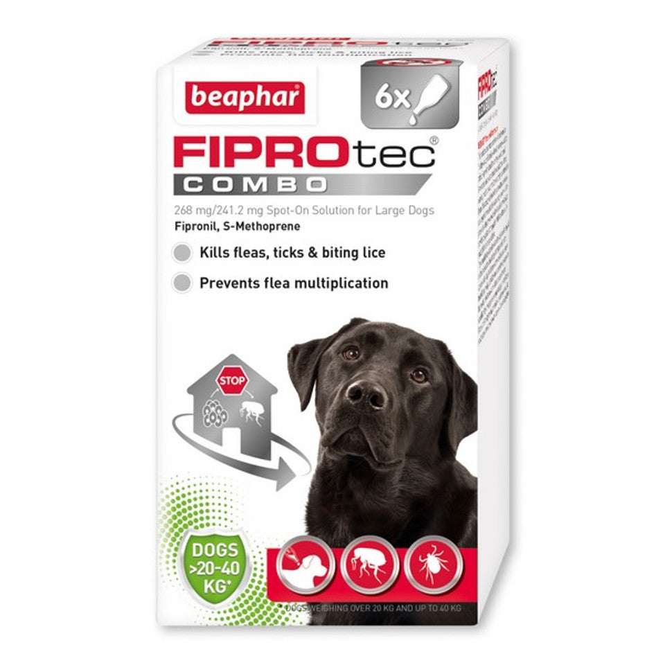 Beaphar Fiprotec Combo Spot-On Large Dog 6 Treatments