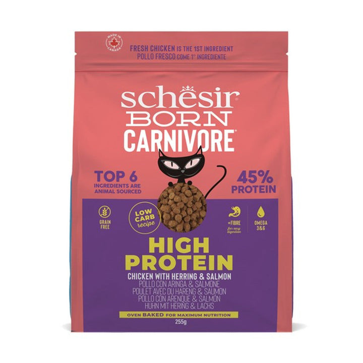 Schesir Dry Born Carnivore Herring & Salmon Adult 255G x 8