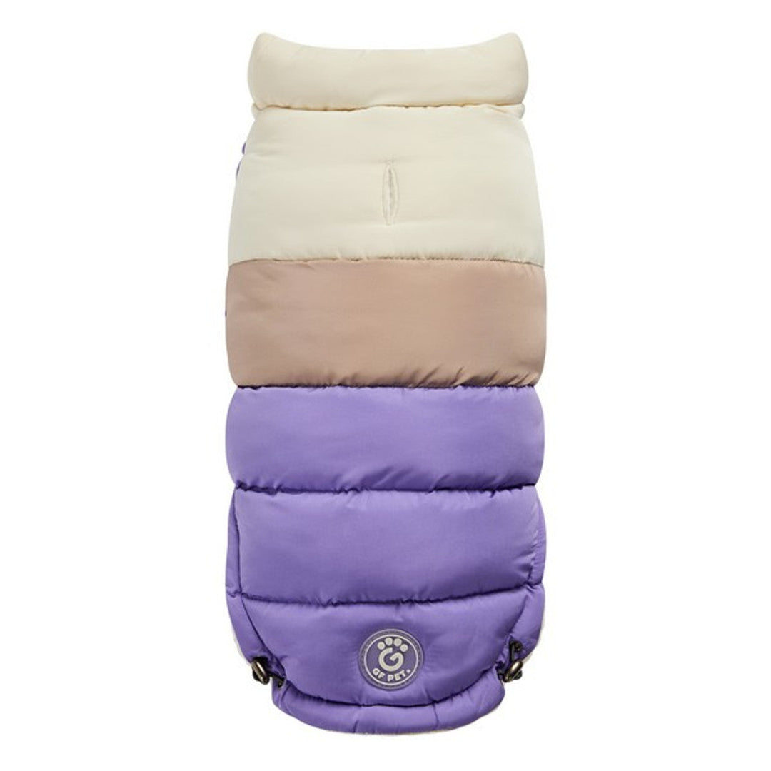 GF Pet Elasto-Fit Colour Block Puffer Purple