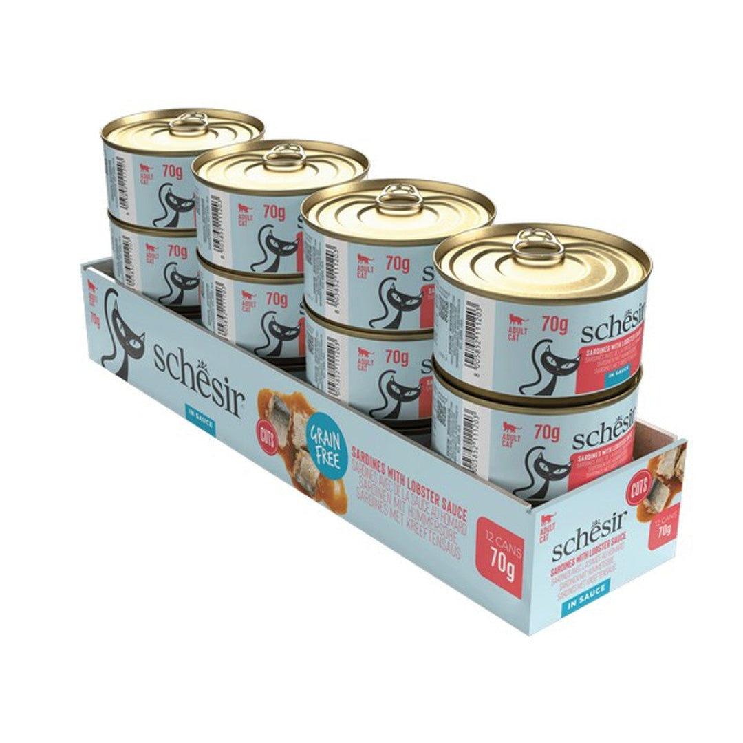 Schesir Grill Wholefood Cat Can Sardines in Lobster Consomme 70g x 12