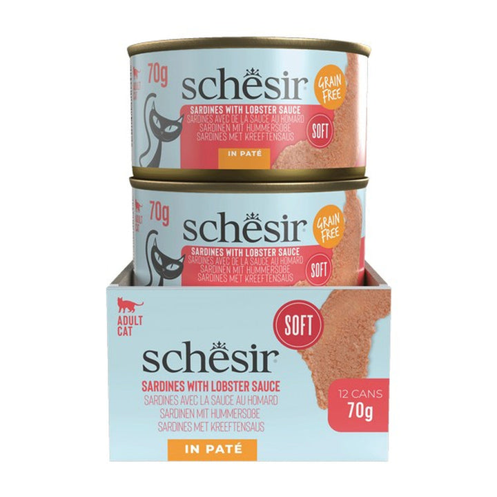 Schesir Grill Pate Cat Can Sardine in Lobster Consomme 70g x 12