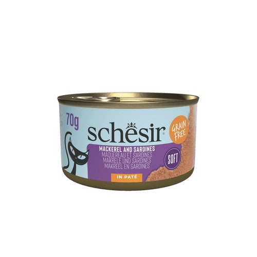 Schesir Grill Pate Cat Can Mackerel and Sardines 70g x 12