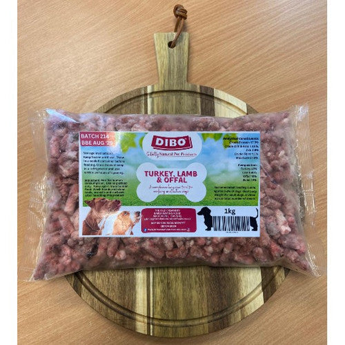 Dibo Freeflow Adult Dog Turkey, Lamb &amp; Offal 1Kg