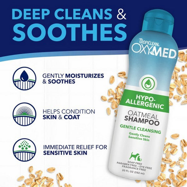 TropiClean OxyMed Hypoallergenic Shampoo for Pets 355ml