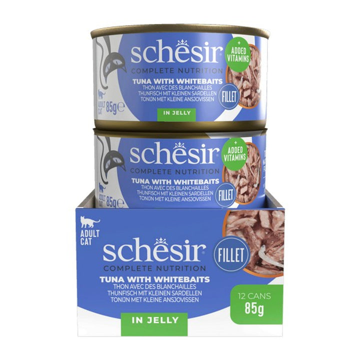 Schesir Tuna with Whitebaits In Jelly Complete and Balanced 85g x 12