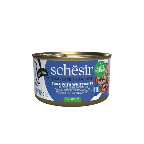 Schesir Tuna with Whitebaits In Jelly Complete and Balanced 85g x 12