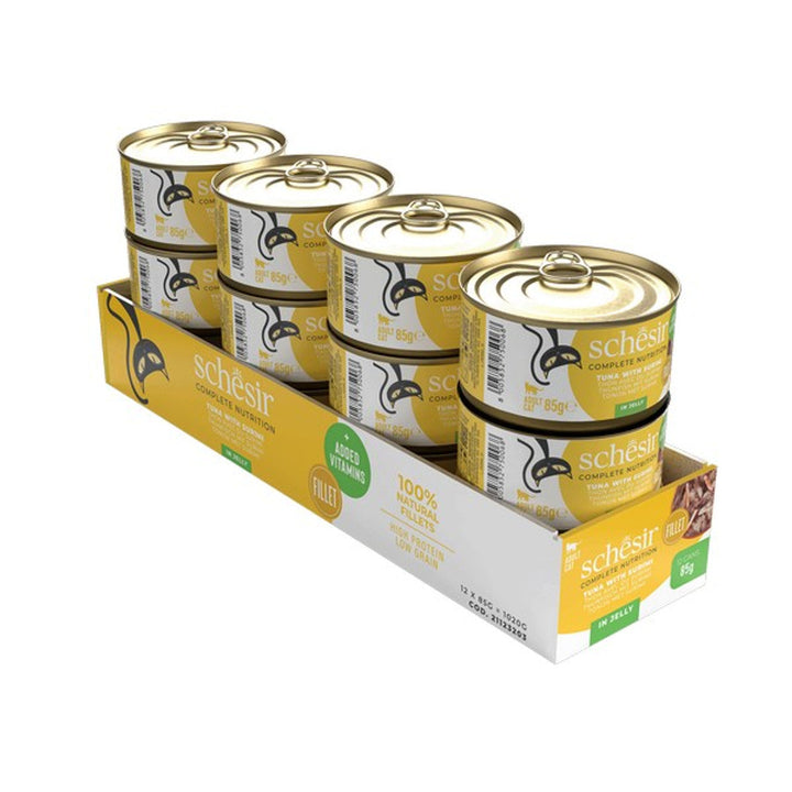 Schesir Tuna with Surimi In Jelly Complete and Balanced 85g x 12