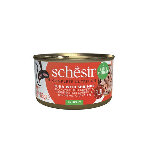 Schesir Tuna with Shrimps In Jelly Complete and Balanced 85g x 12