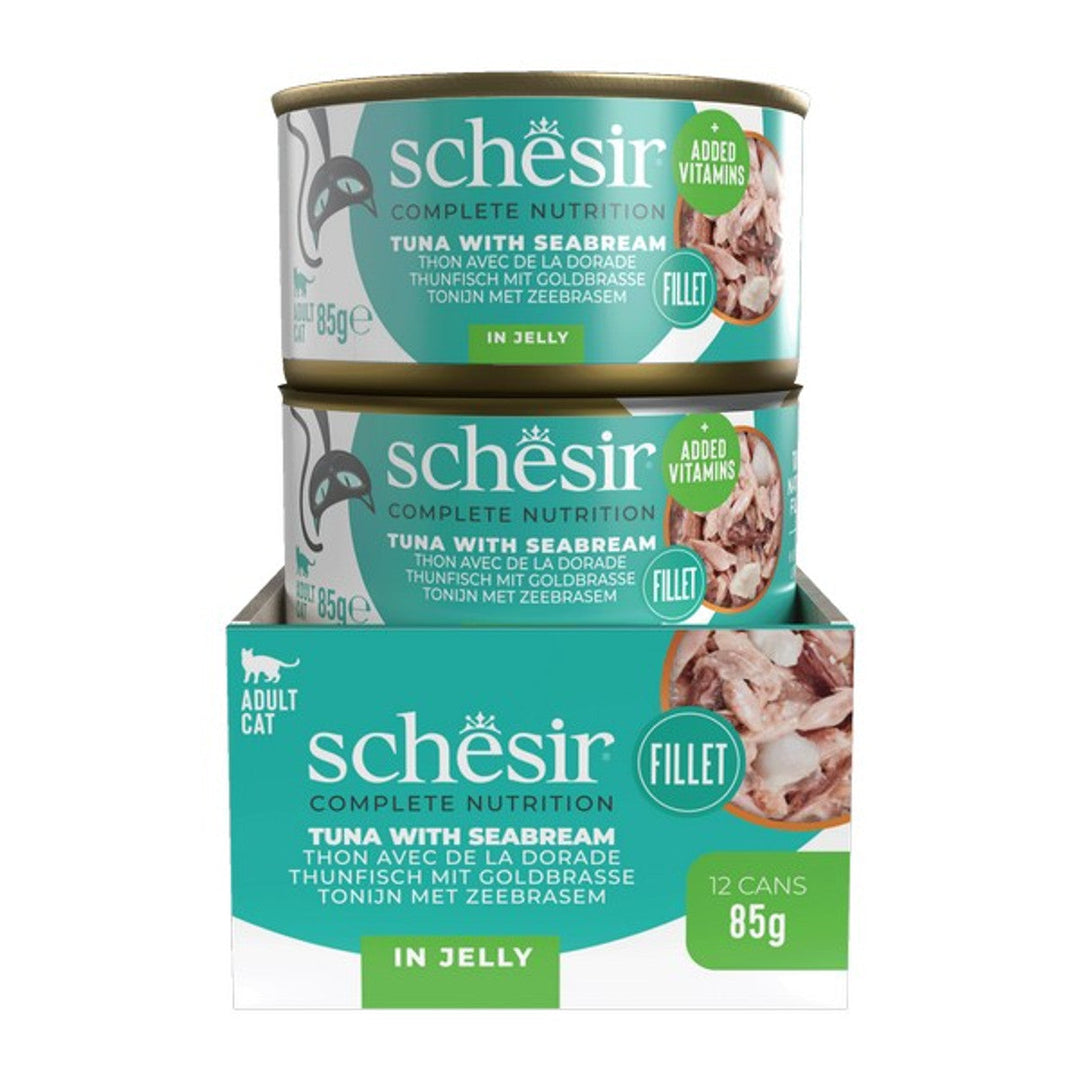 Schesir Tuna with Seabream In Jelly Complete and Balanced 85g x 12