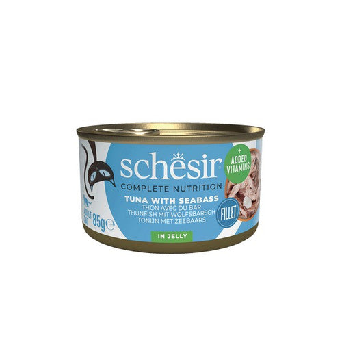 Schesir Tuna with Seabass In Jelly Complete and Balanced 85g x 12