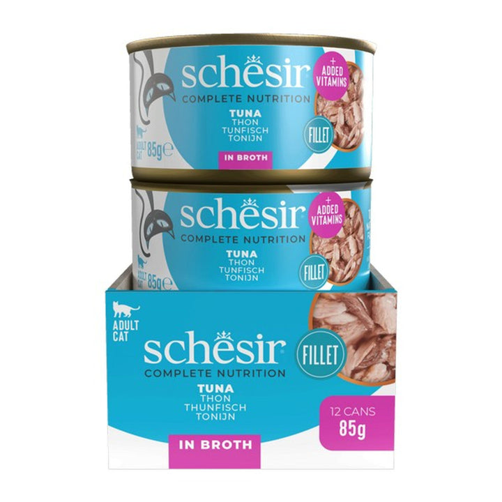 Schesir Tuna In Broth Complete and Balanced 85g x 12