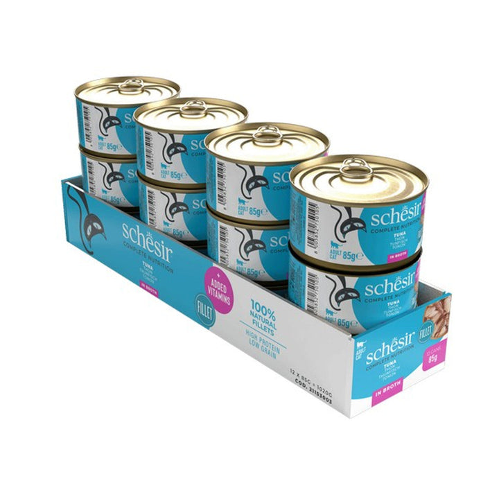 Schesir Tuna In Broth Complete and Balanced 85g x 12