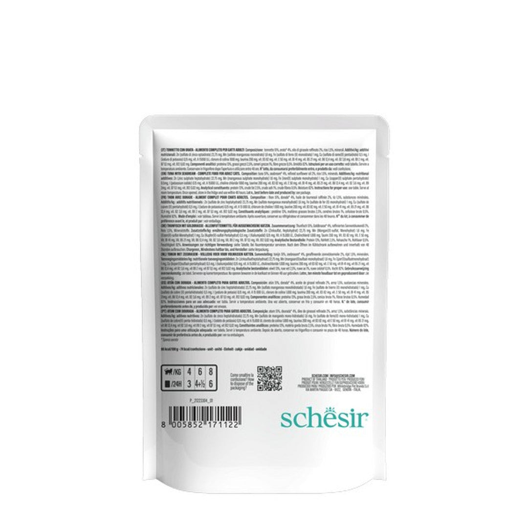 Schesir Tuna with Seabream In Jelly Pouch Complete and Balanced 85g x 12