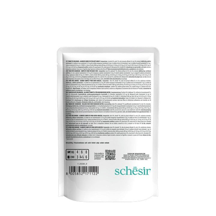 Schesir Tuna with Seabream In Jelly Pouch Complete and Balanced 85g x 12