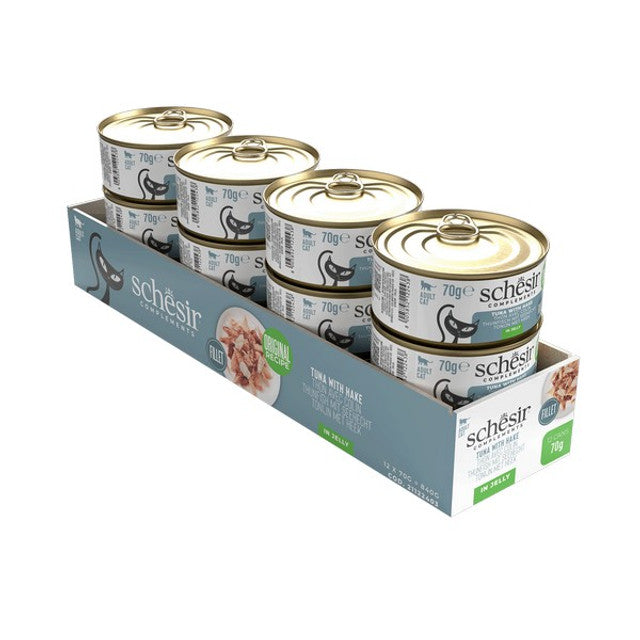 Schesir Tuna with Hake In Jelly Complements 70g x 12