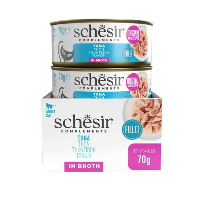 Schesir Tuna In Broth Complements 70g x 12