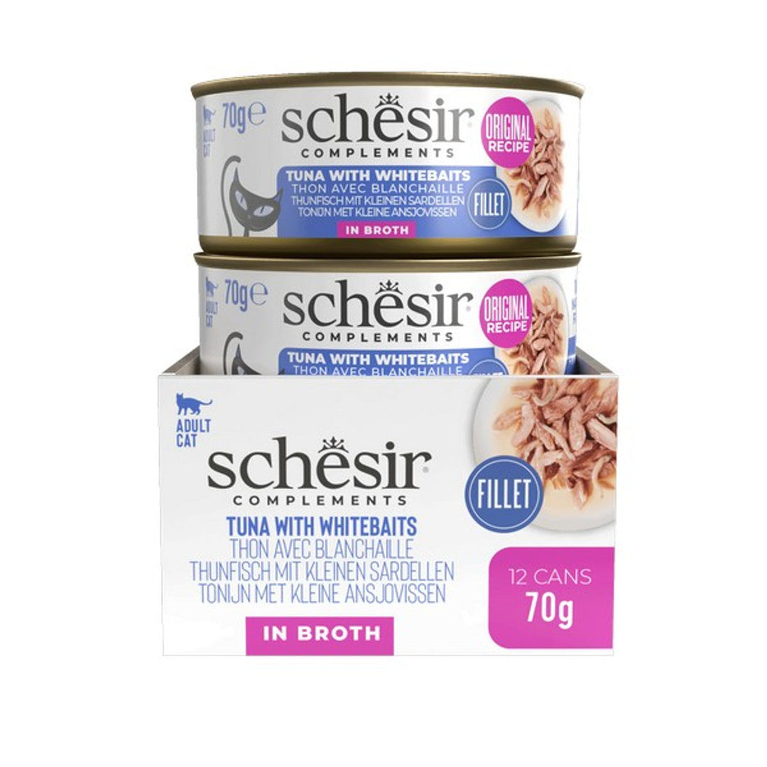 Schesir Tuna with Whitebaits In Broth Complements 70g x 12